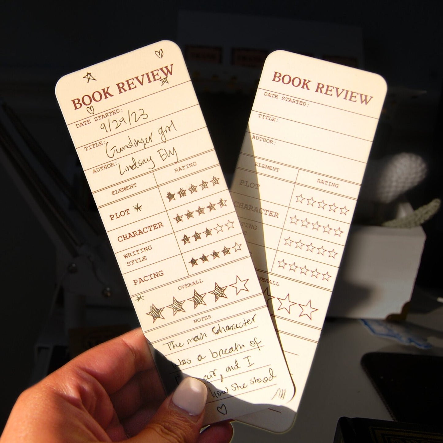 Book review bookmarks