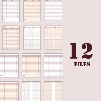 Downloadable Vintage bookish to-do list